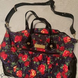 Betsy Johnson satchel bag in good condition. Really big bag.